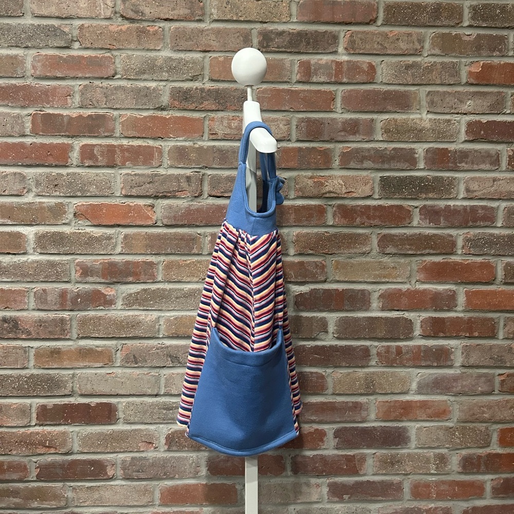 Corky’s Kids Girl’s Dress/Jumper Size 4T, Blue Cotton Top, Striped Velour Bottom - Picture 4 of 6